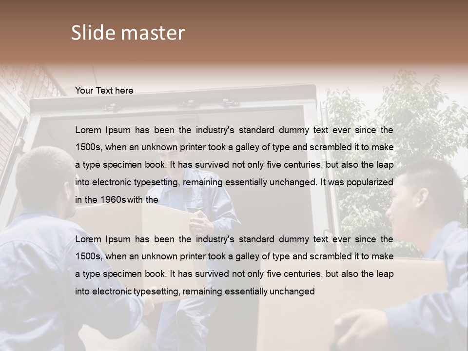 Giving Teamwork Young Men PowerPoint Template