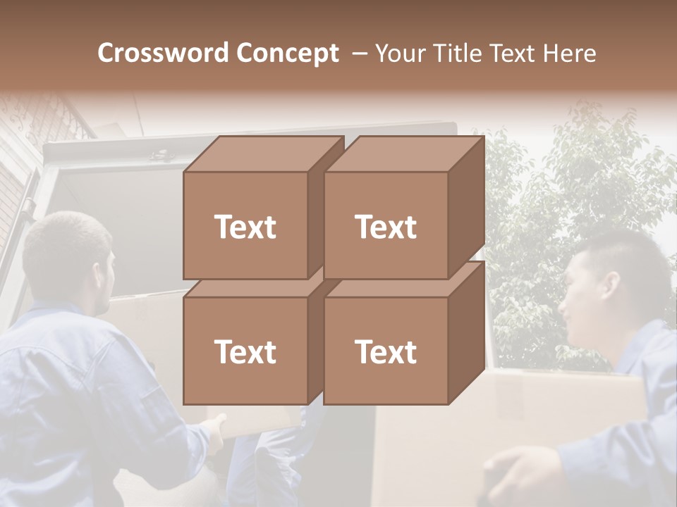 Giving Teamwork Young Men PowerPoint Template