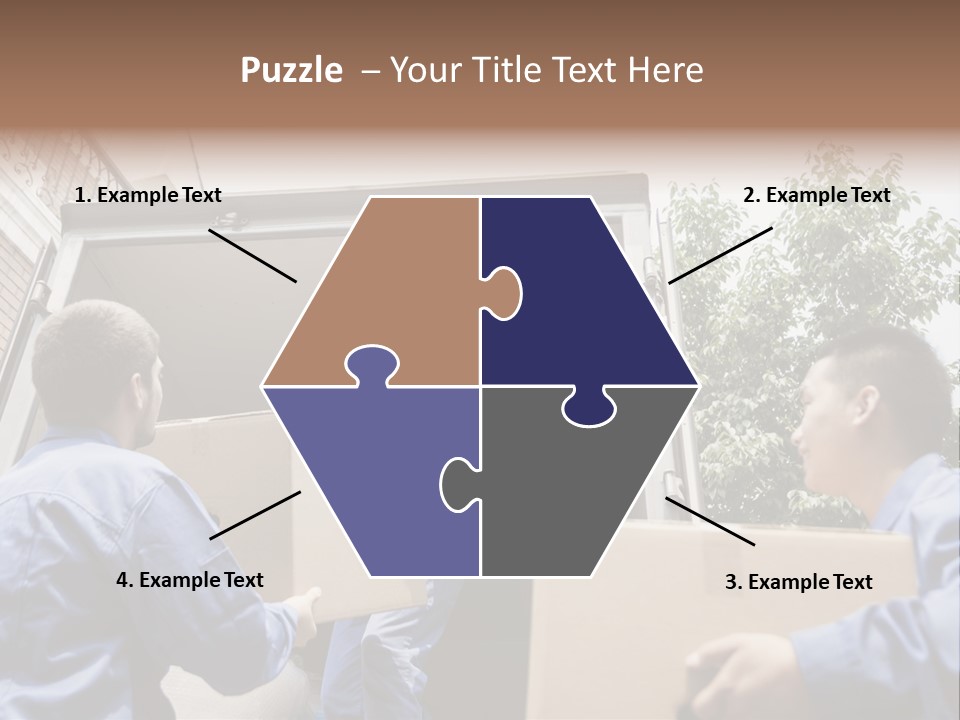 Giving Teamwork Young Men PowerPoint Template