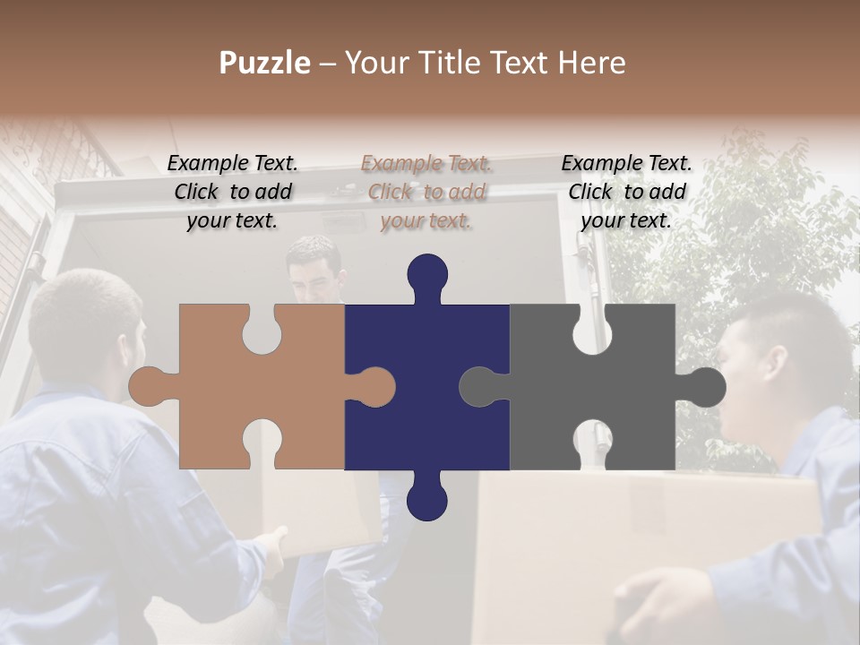 Giving Teamwork Young Men PowerPoint Template