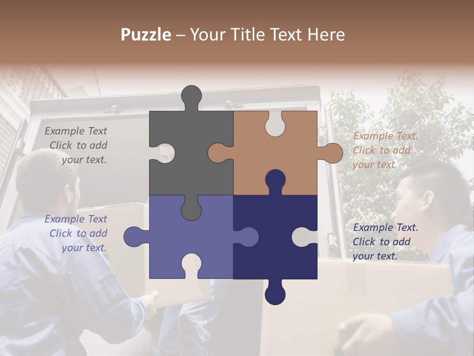 Giving Teamwork Young Men PowerPoint Template