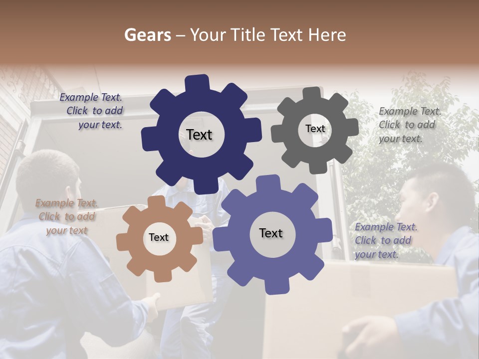 Giving Teamwork Young Men PowerPoint Template