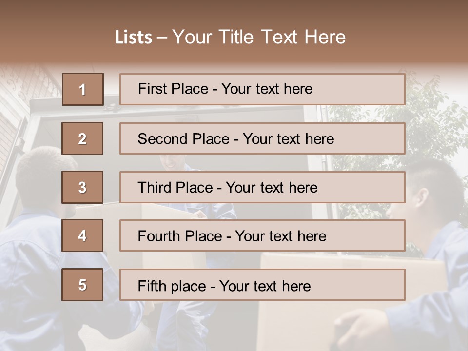 Giving Teamwork Young Men PowerPoint Template