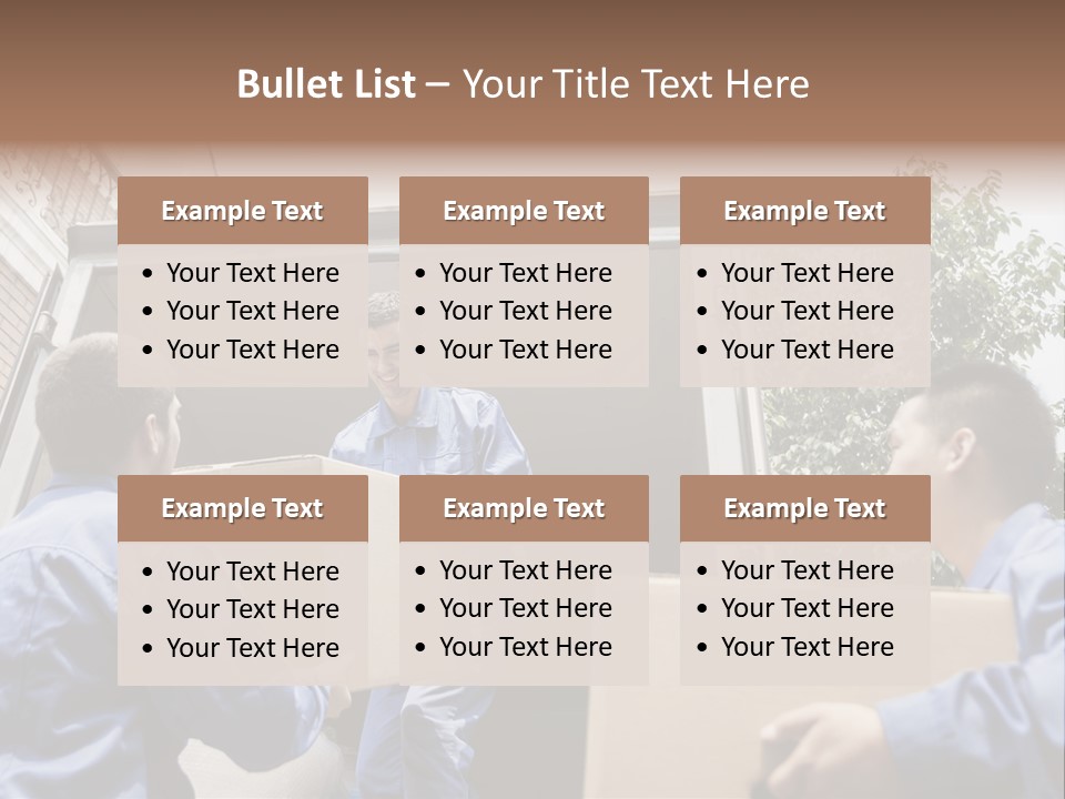 Giving Teamwork Young Men PowerPoint Template