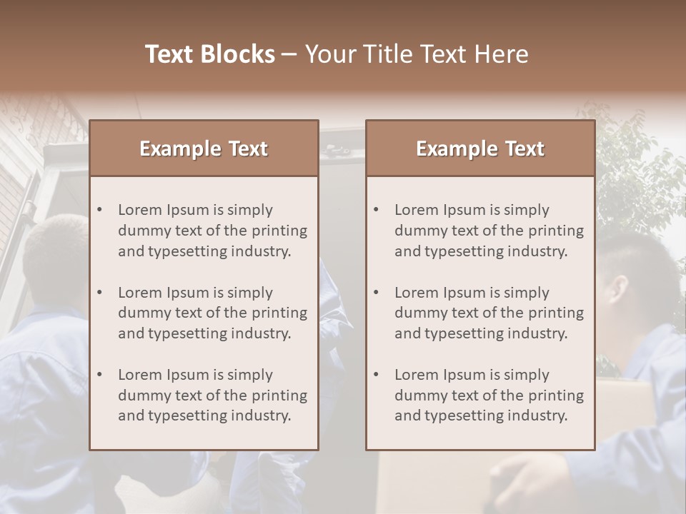 Giving Teamwork Young Men PowerPoint Template