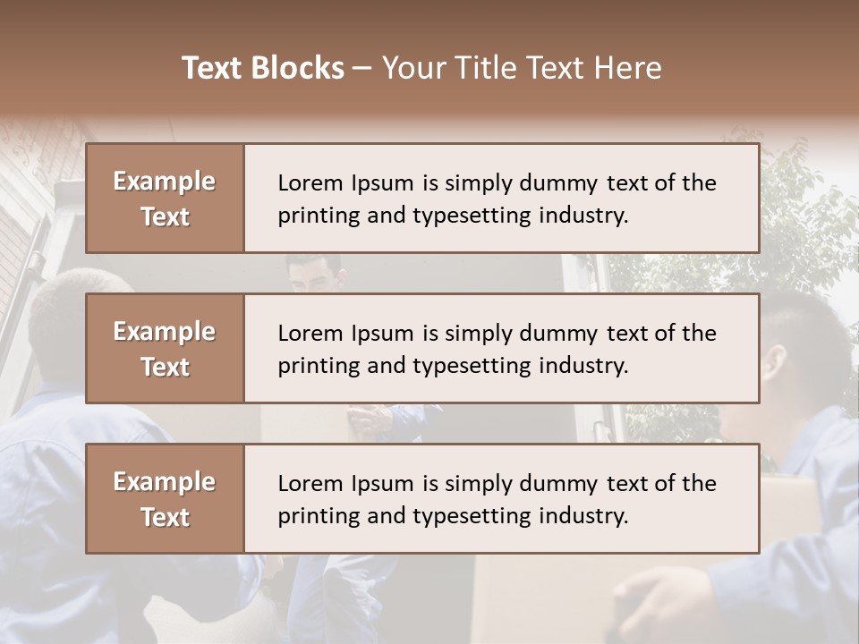 Giving Teamwork Young Men PowerPoint Template