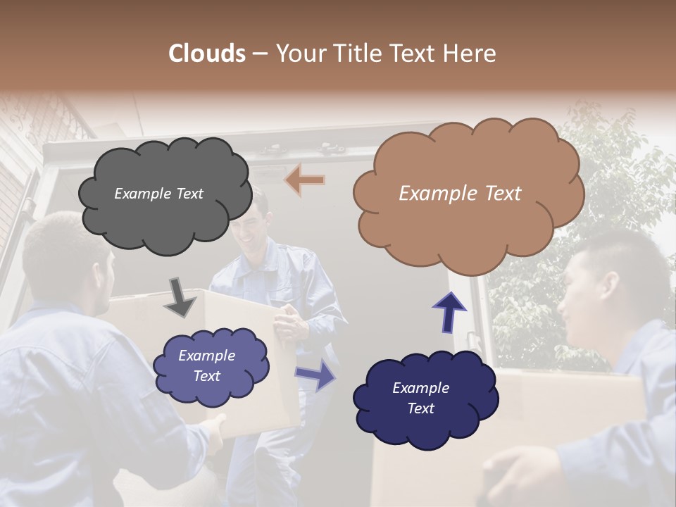 Giving Teamwork Young Men PowerPoint Template