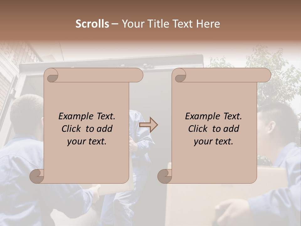 Giving Teamwork Young Men PowerPoint Template
