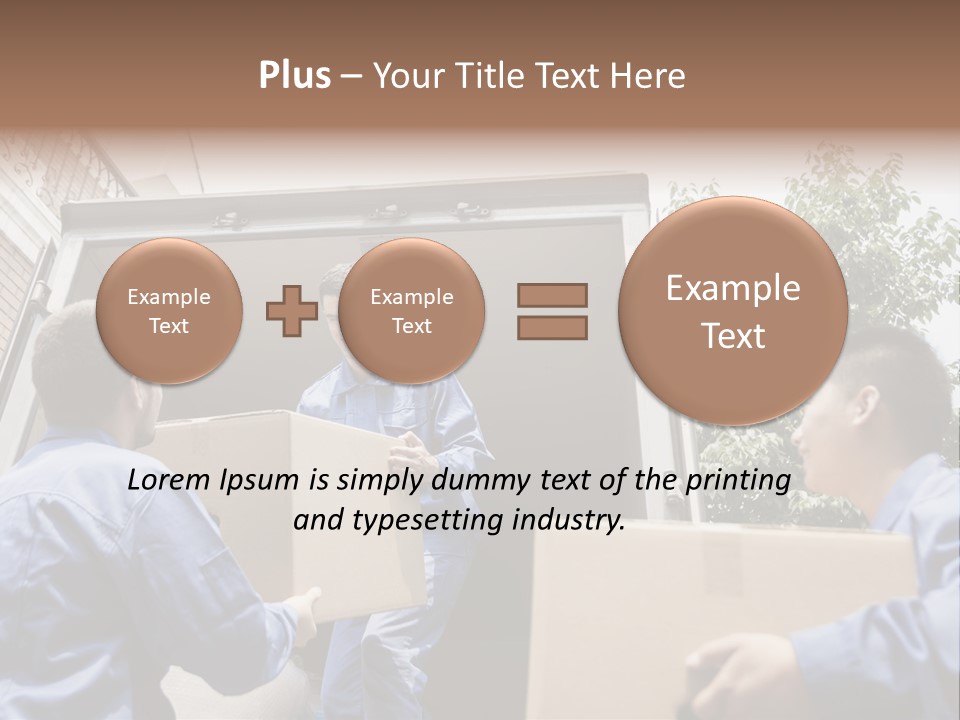 Giving Teamwork Young Men PowerPoint Template