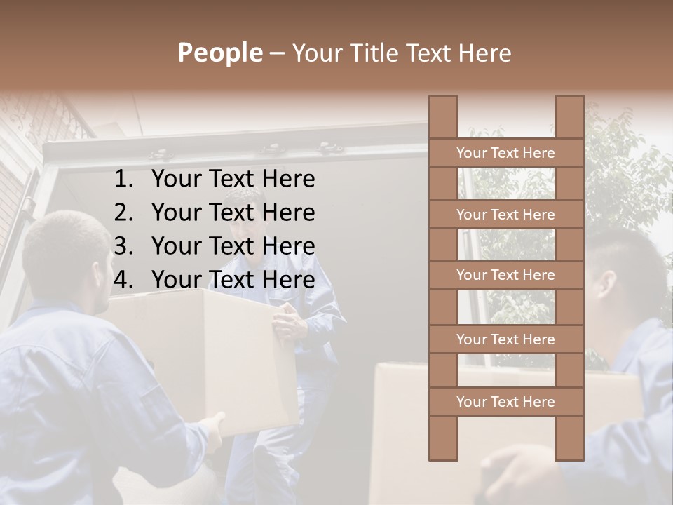 Giving Teamwork Young Men PowerPoint Template