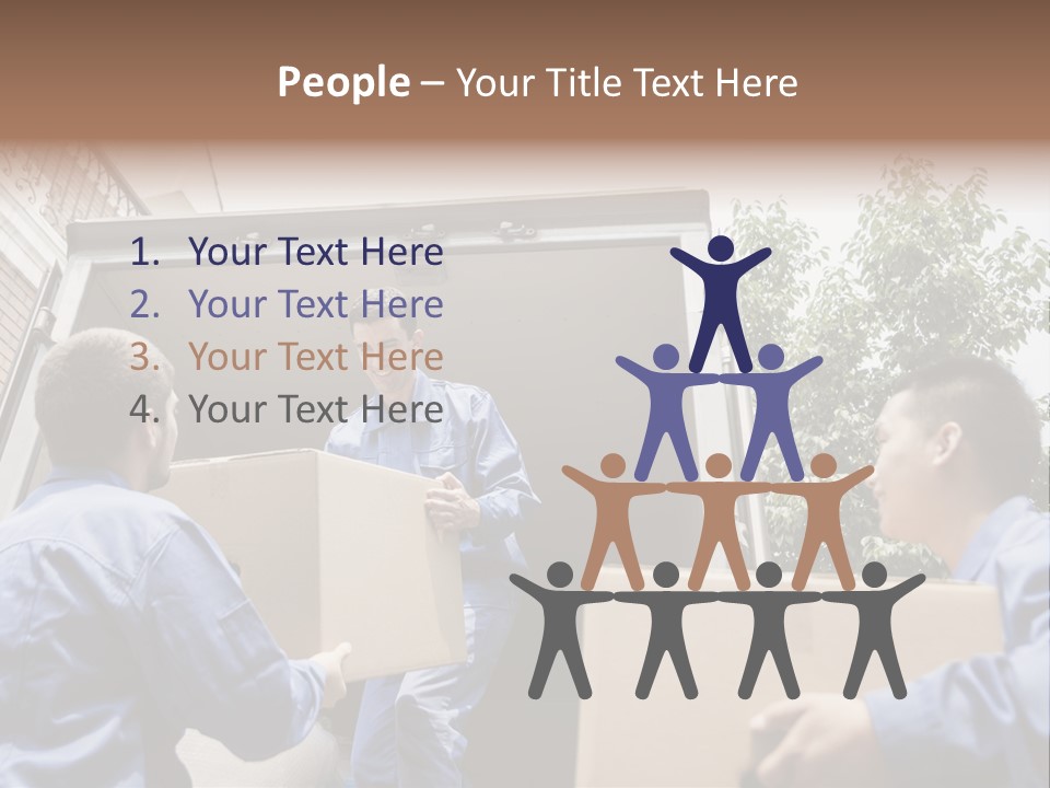 Giving Teamwork Young Men PowerPoint Template