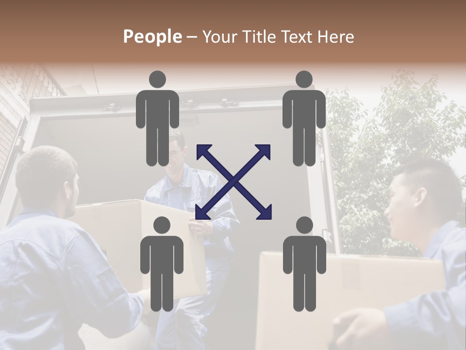 Giving Teamwork Young Men PowerPoint Template