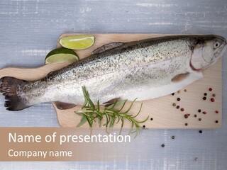 Rosemary Kitchen Board Gourmet PowerPoint Template