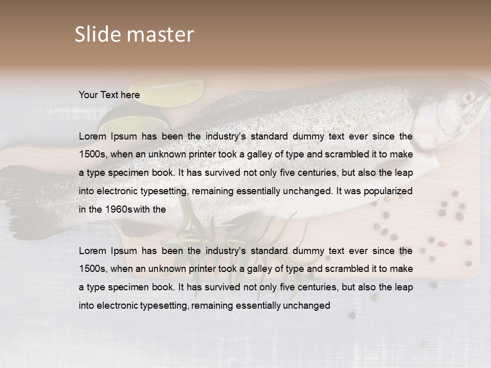 Rosemary Kitchen Board Gourmet PowerPoint Template