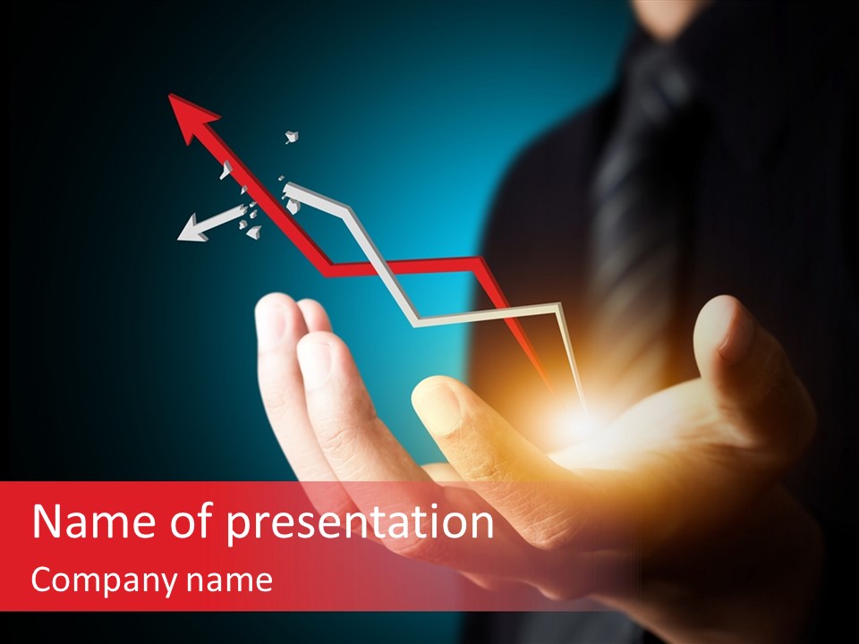 Businessman Diagram Sign PowerPoint Template