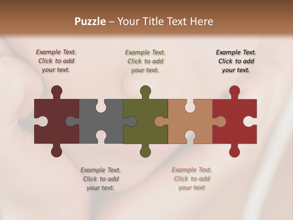 Woman Young Adult Closeup PowerPoint Template