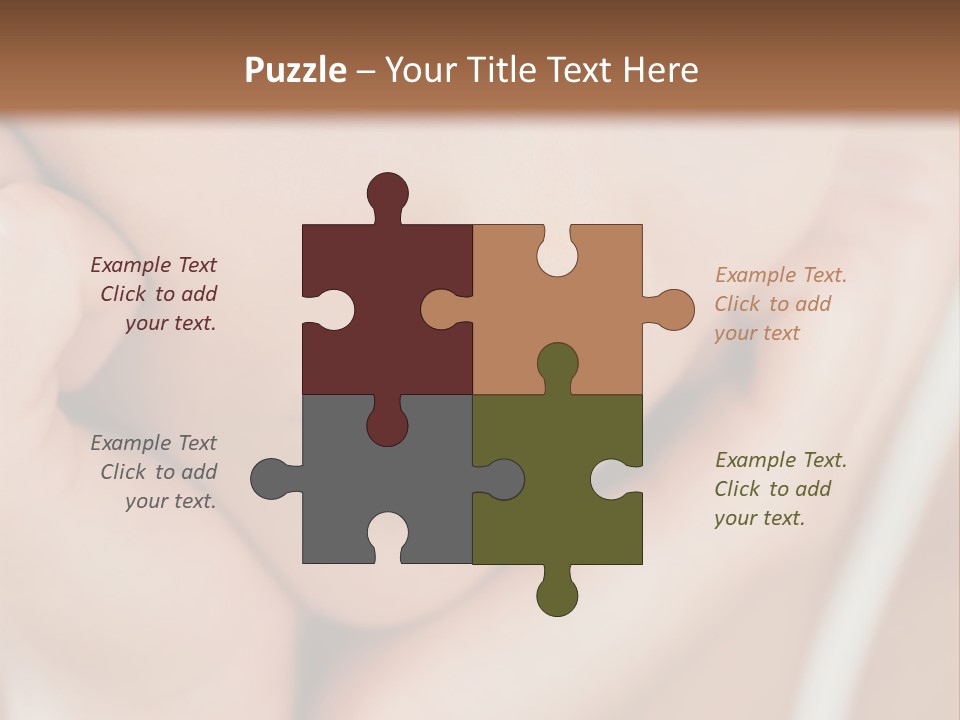 Woman Young Adult Closeup PowerPoint Template