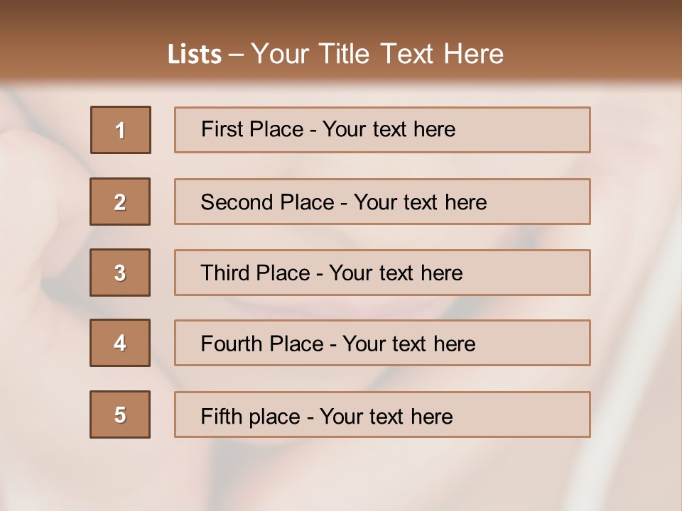 Woman Young Adult Closeup PowerPoint Template