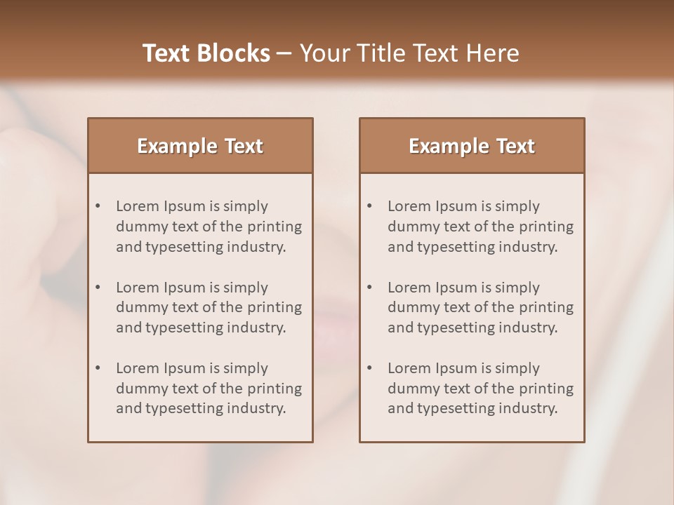 Woman Young Adult Closeup PowerPoint Template