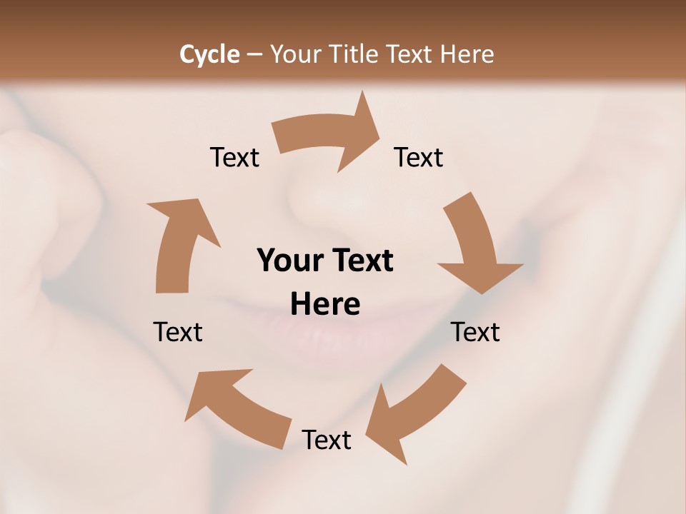 Woman Young Adult Closeup PowerPoint Template