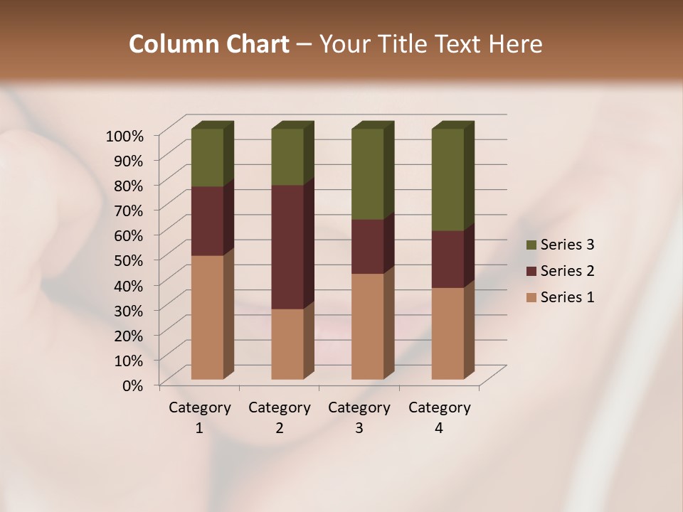 Woman Young Adult Closeup PowerPoint Template