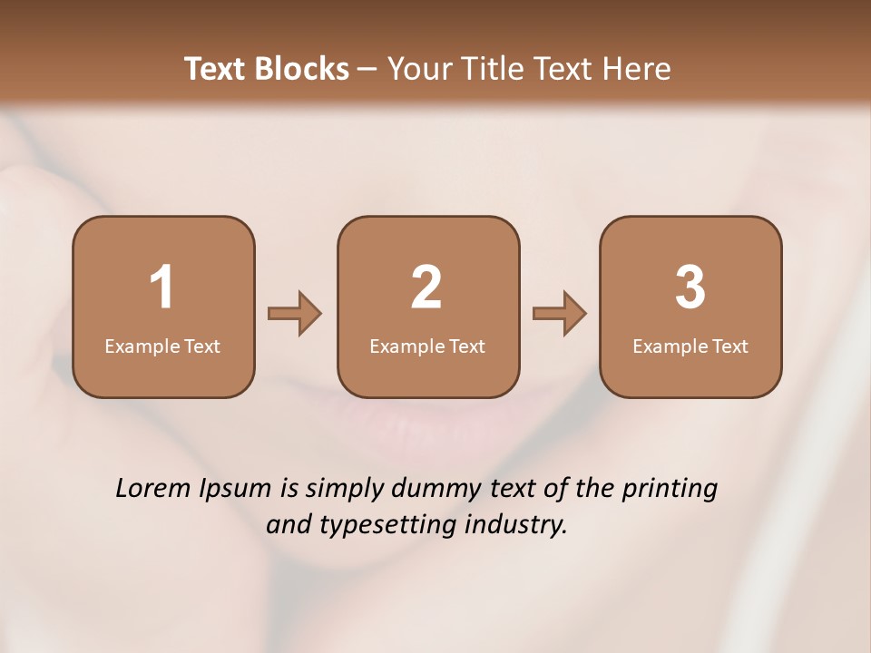 Woman Young Adult Closeup PowerPoint Template