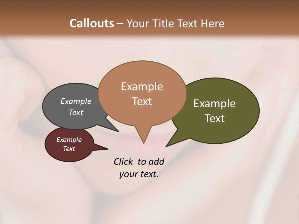 Woman Young Adult Closeup PowerPoint Template