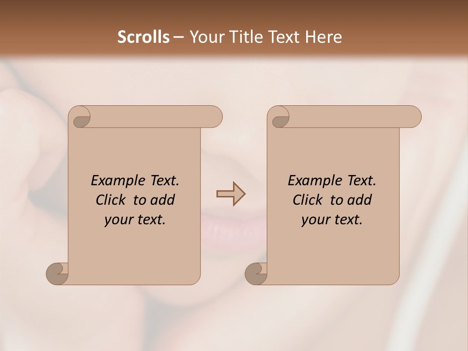 Woman Young Adult Closeup PowerPoint Template