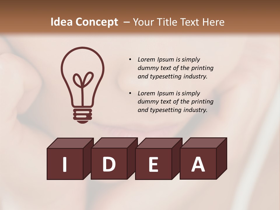 Woman Young Adult Closeup PowerPoint Template