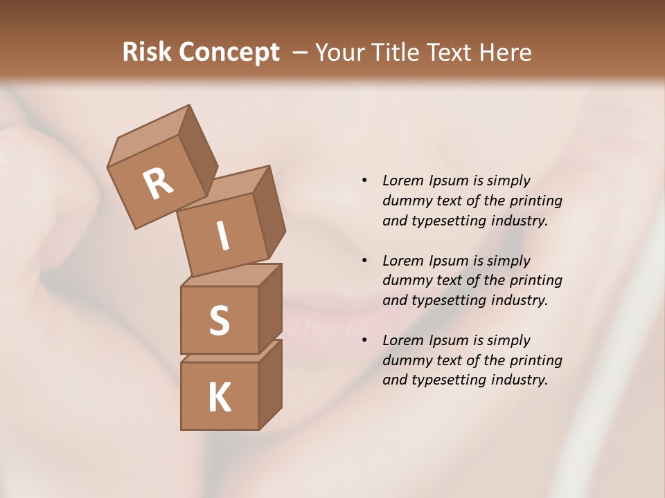 Woman Young Adult Closeup PowerPoint Template