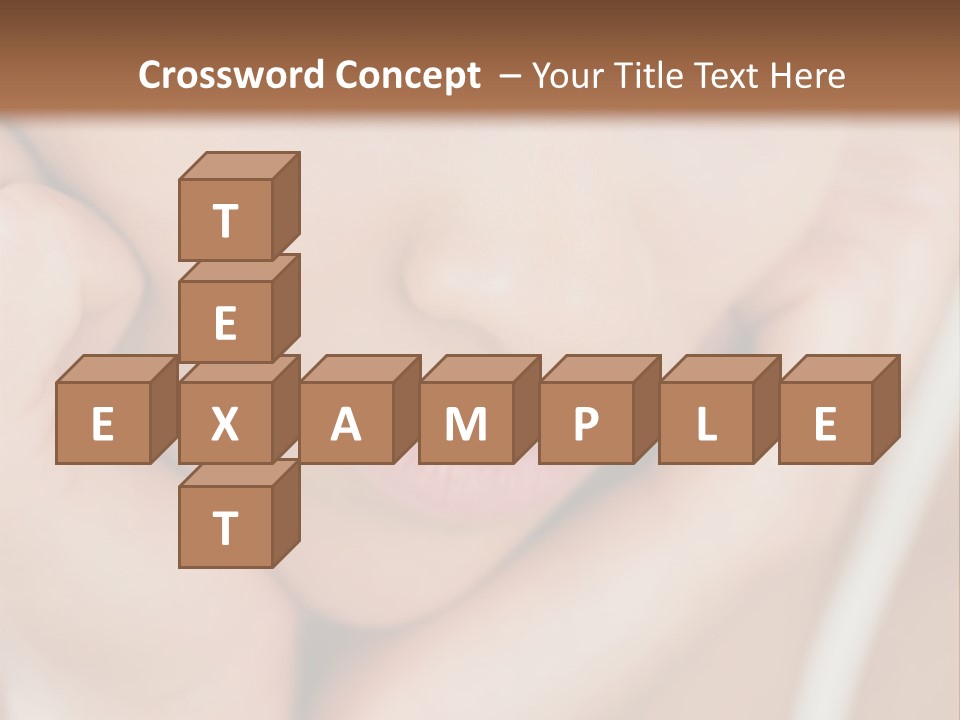 Woman Young Adult Closeup PowerPoint Template