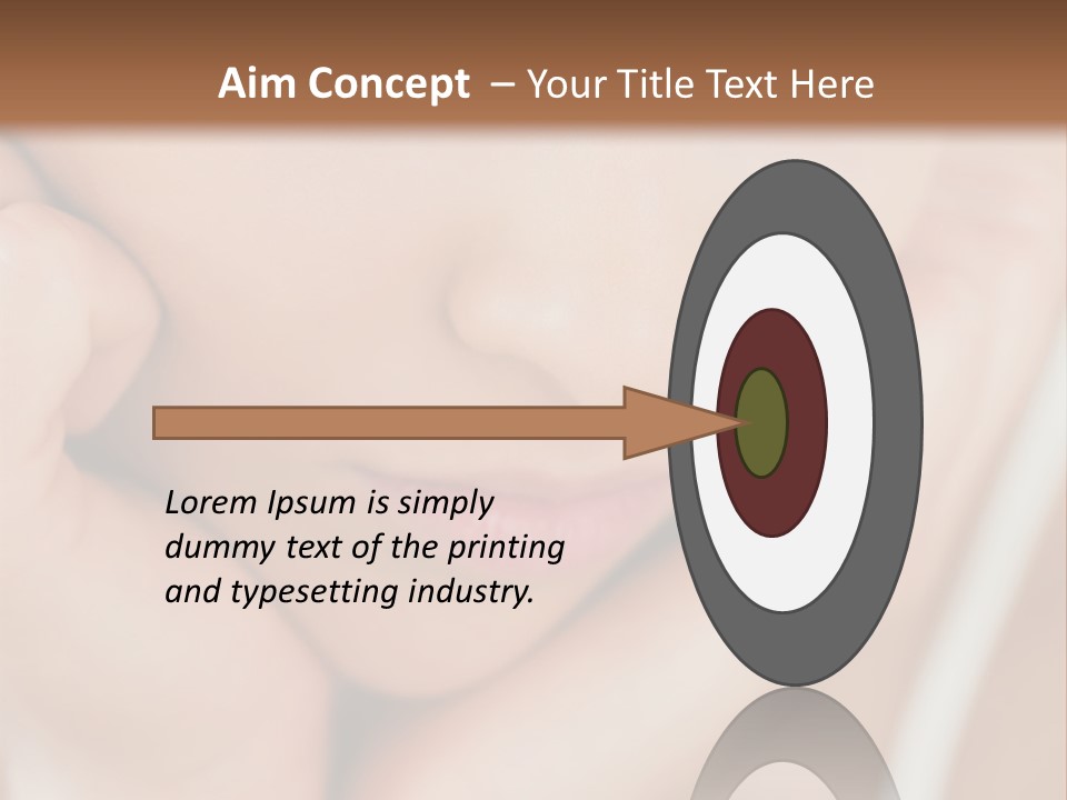 Woman Young Adult Closeup PowerPoint Template