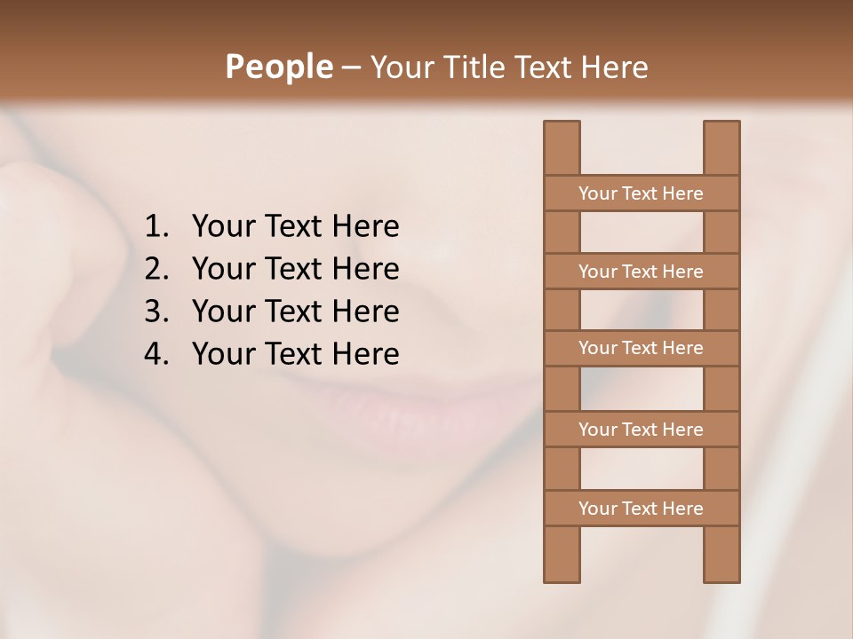 Woman Young Adult Closeup PowerPoint Template
