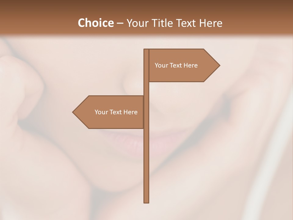 Woman Young Adult Closeup PowerPoint Template