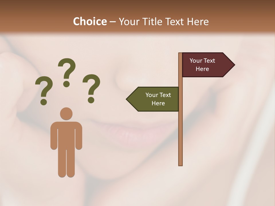 Woman Young Adult Closeup PowerPoint Template