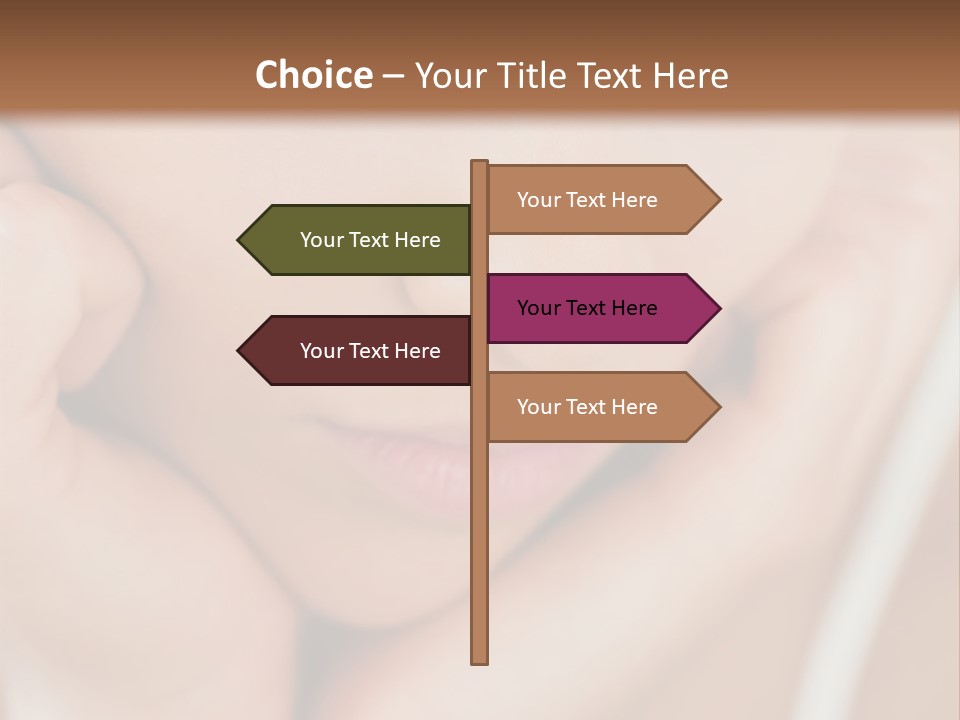 Woman Young Adult Closeup PowerPoint Template