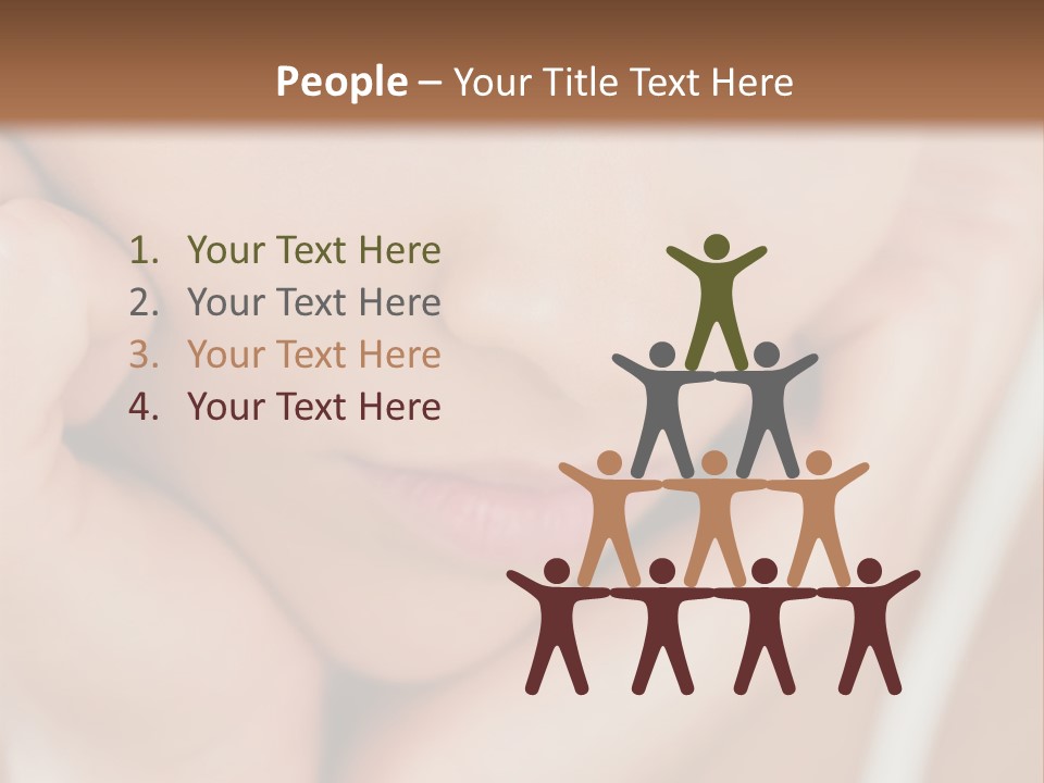 Woman Young Adult Closeup PowerPoint Template