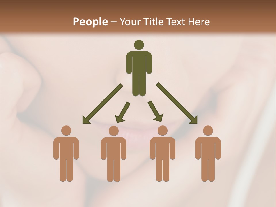 Woman Young Adult Closeup PowerPoint Template