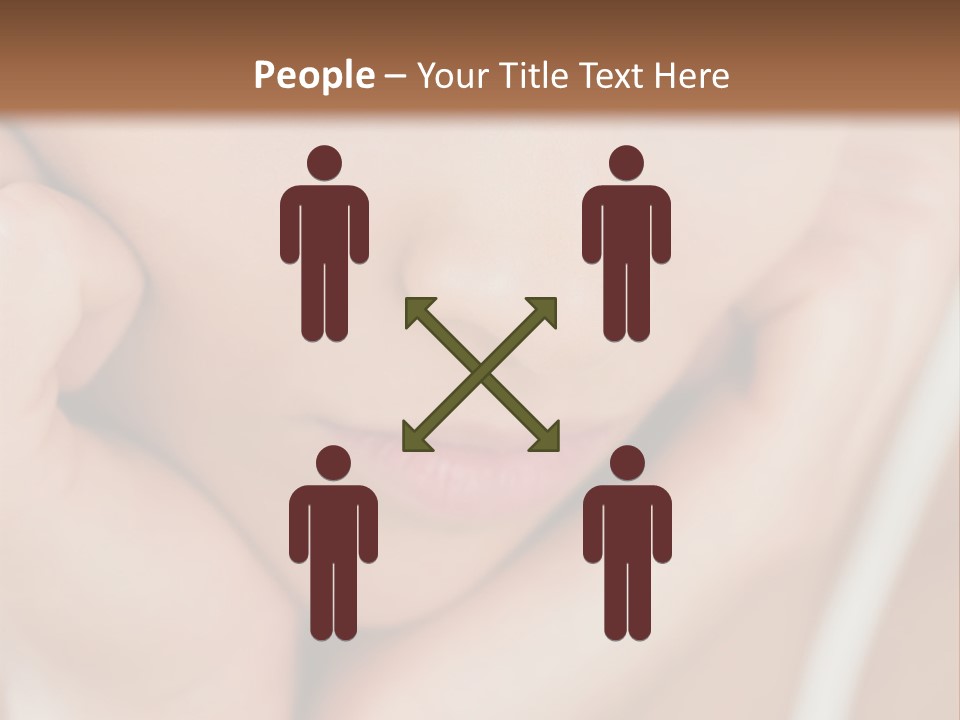 Woman Young Adult Closeup PowerPoint Template