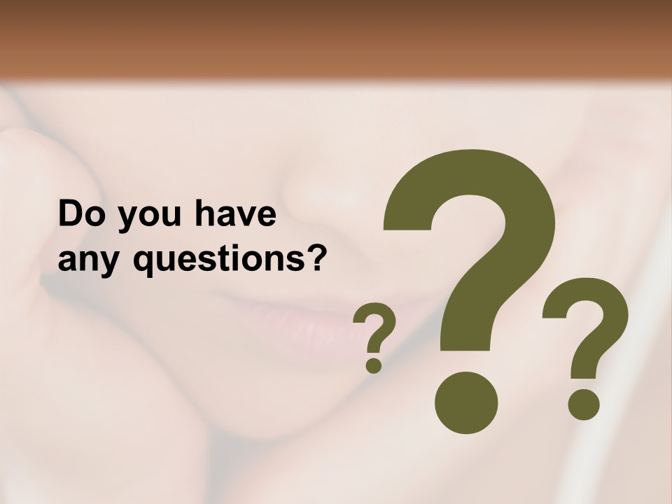 Woman Young Adult Closeup PowerPoint Template