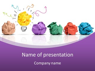 Yellow Symbol Creativity PowerPoint Template