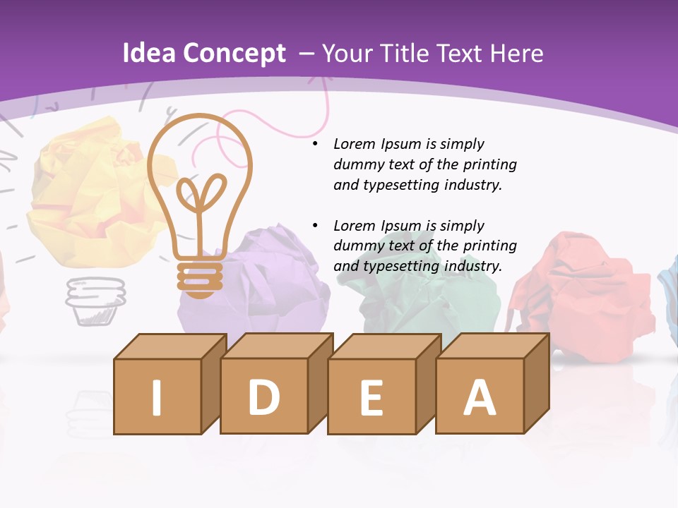 Yellow Symbol Creativity PowerPoint Template