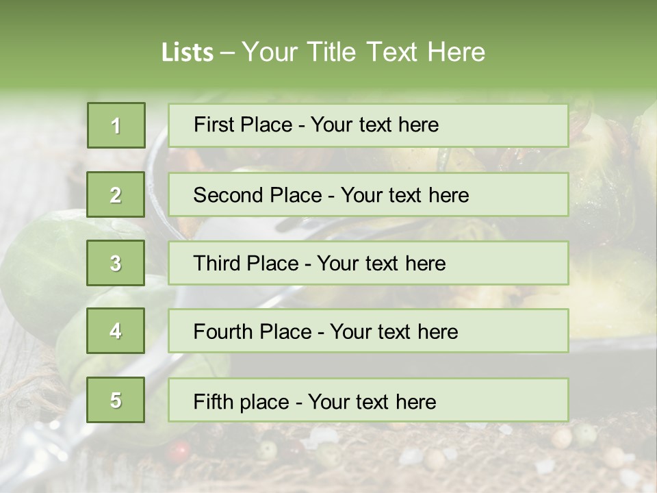 Vitamin Fresh Closeup PowerPoint Template