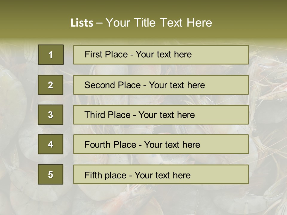 Shellfish Animals Raw PowerPoint Template