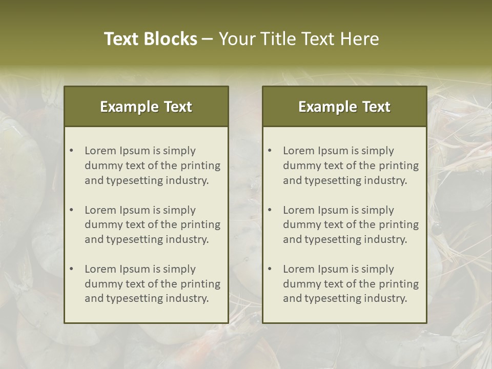 Shellfish Animals Raw PowerPoint Template