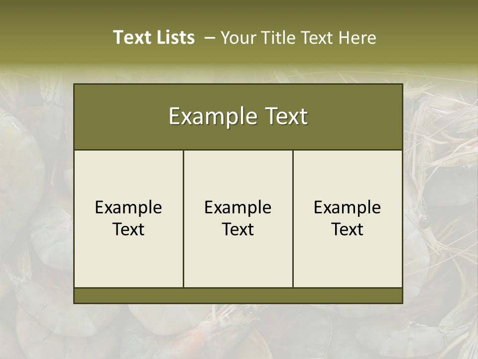 Shellfish Animals Raw PowerPoint Template