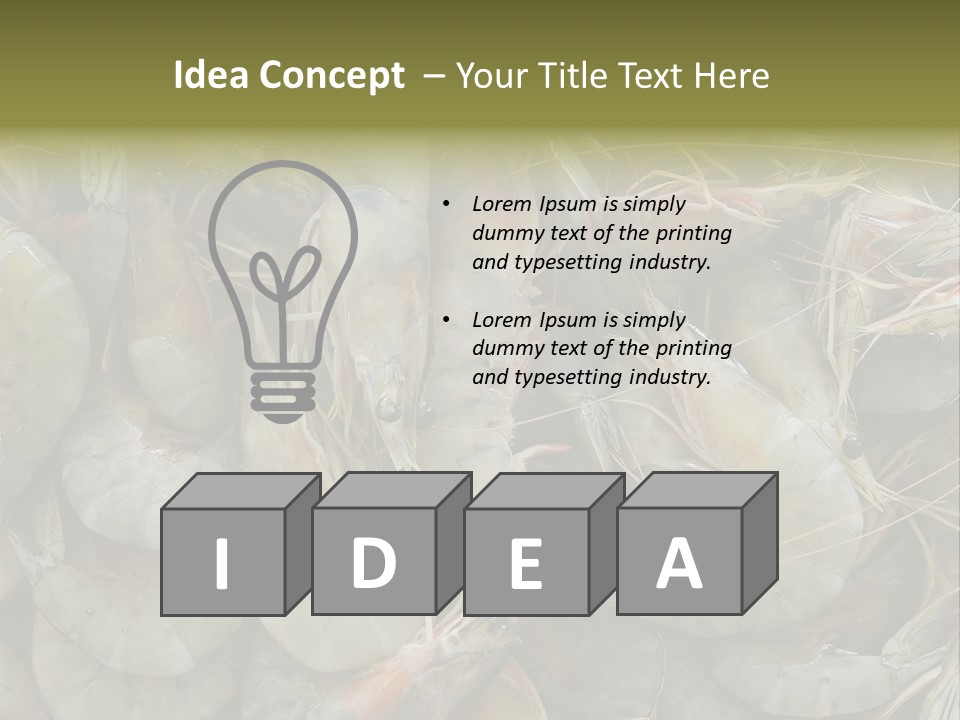 Shellfish Animals Raw PowerPoint Template