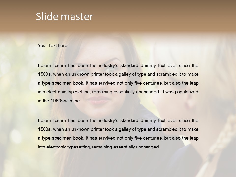 Young Joyful Pretty PowerPoint Template