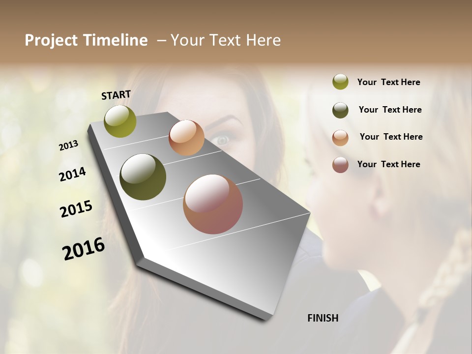 Young Joyful Pretty PowerPoint Template