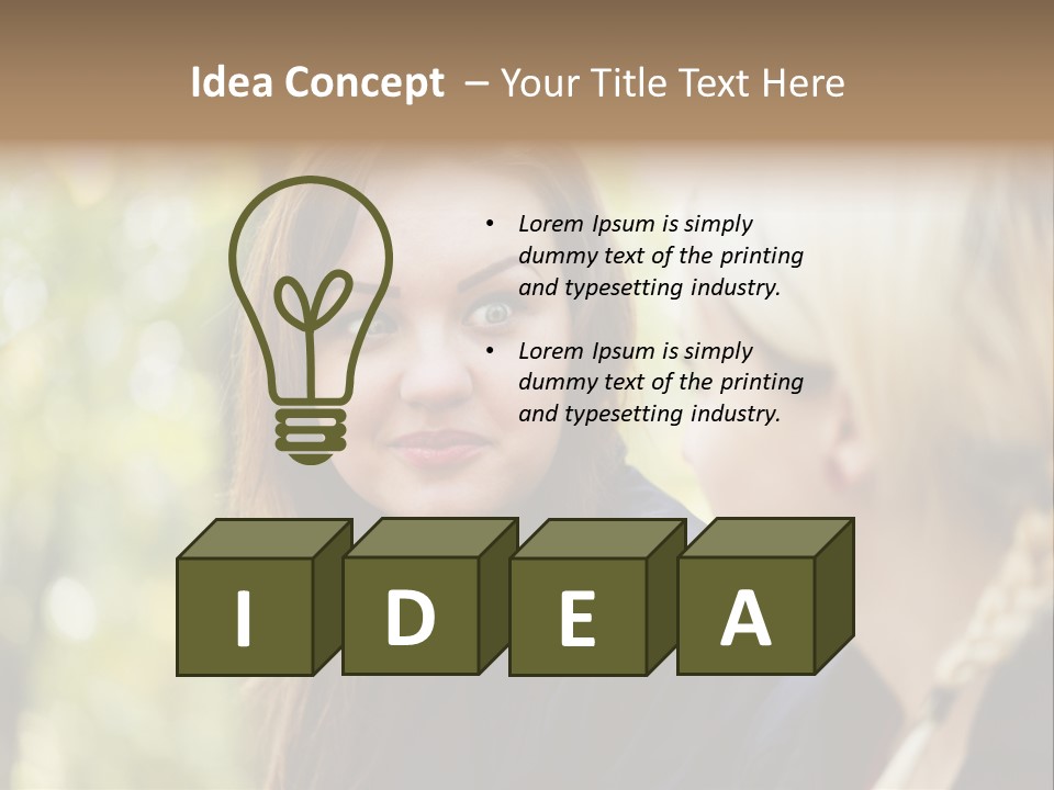 Young Joyful Pretty PowerPoint Template